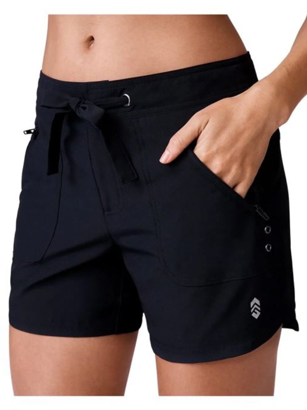 Free Country NWT 5" Black Bermuda Board Short Women's Size XL